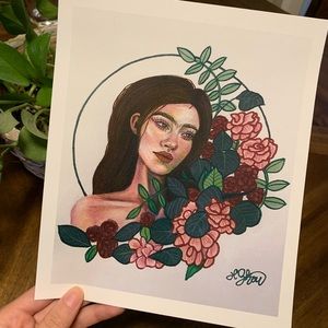 a print of my original drawing “Growing Pains”